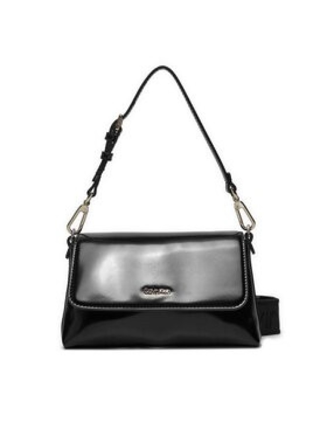 Calvin Klein Torebka Ck Must Dbl Strap Mini Bag_Shiny K60K612772 Czarny