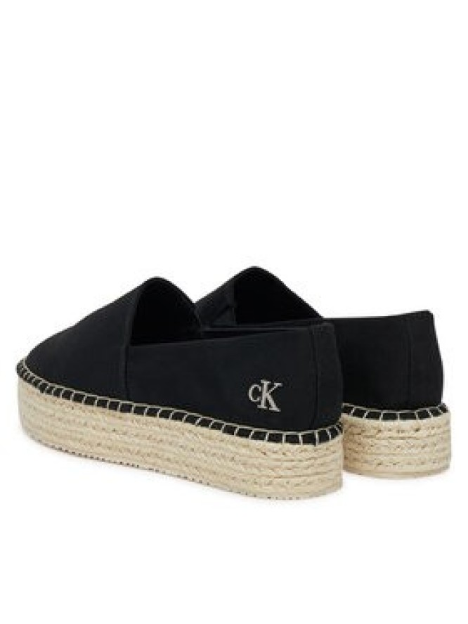 Calvin Klein Jeans Espadryle Flatform Esdparille Mg/Hdw YW0YW01737 Czarny