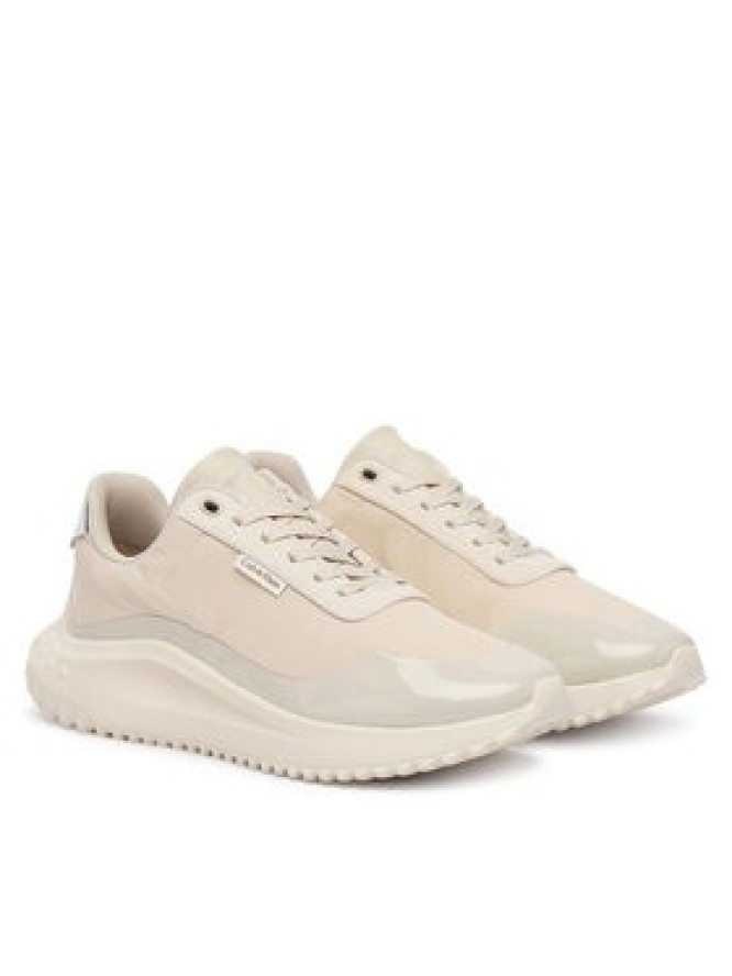 Calvin Klein Sneakersy Eva Runner Lace Up Mat Mix YW0YW02016 Beżowy