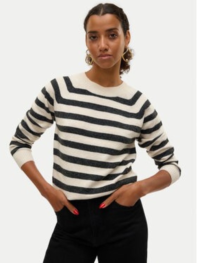 Vero Moda Sweter Doffy 10201022 Beżowy Regular Fit