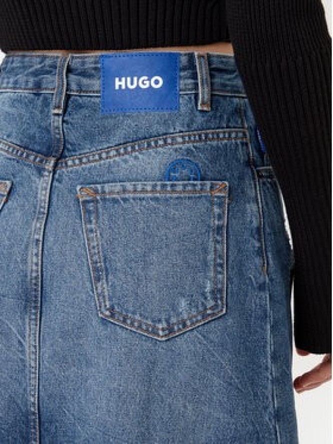 HUGO Spódnica jeansowa 50531699 Niebieski Regular Fit
