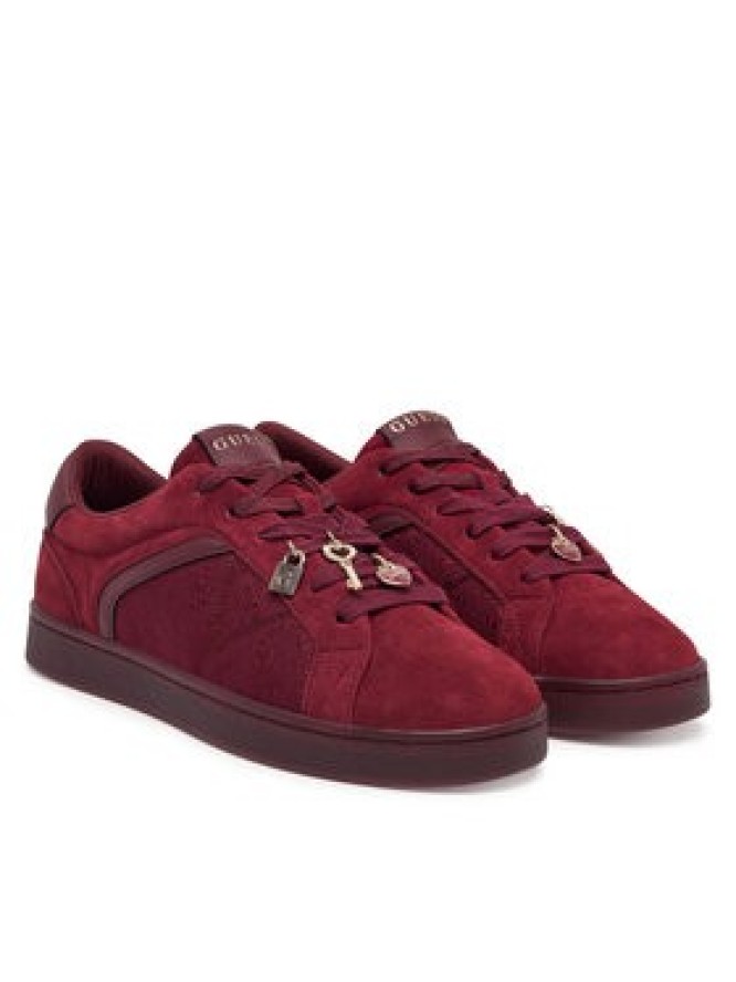 Guess Sneakersy FLFJAR FAL12 Bordowy
