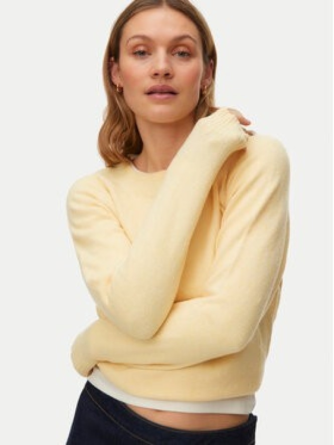 Vero Moda Sweter Doffy 10201022 Żółty Regular Fit