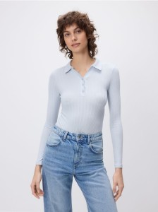 Body z kołnierzykiem - jasnoniebieski