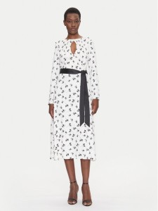 Fracomina Sukienka codzienna FS25SD2006W732T8 Biały Regular Fit