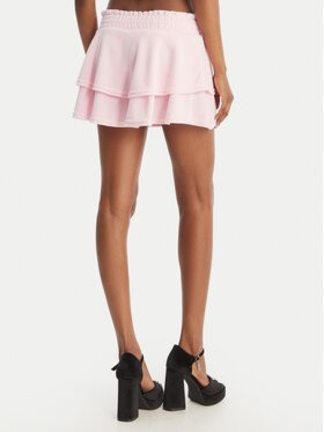 Juicy Couture Spódnica mini Smocked Terry JCGGS126006 Różowy Regular Fit