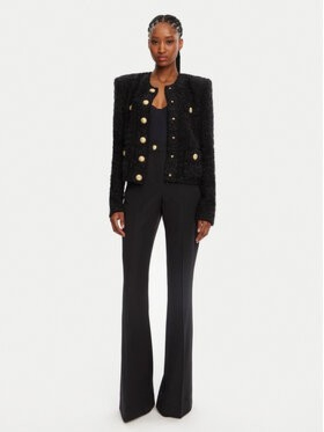 Balmain Kardigan DF1SK249KG43 Czarny Regular Fit