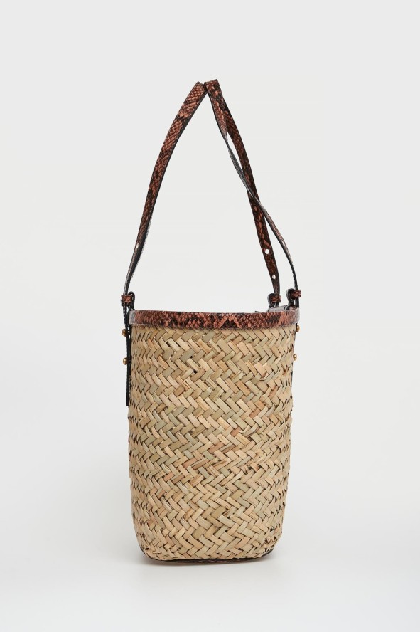 Torebka damska z rafii Love Summer Basket Rafia PINKO