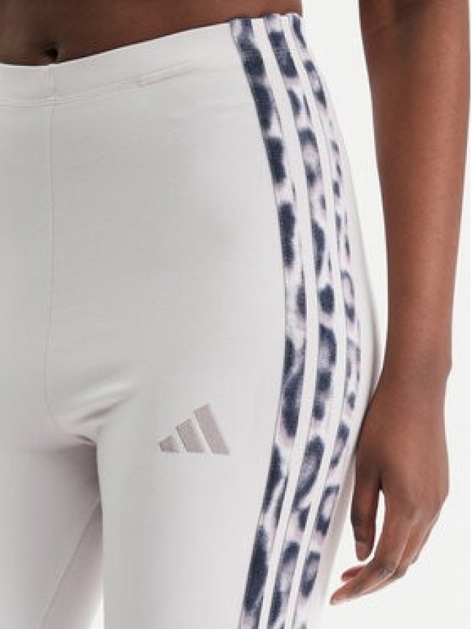adidas Legginsy Seasonal Essentials Leopard Print KC3883 Fioletowy Slim Fit