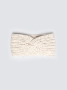 Opaska damska z ozdobnym splotem beżowa Nanita 801