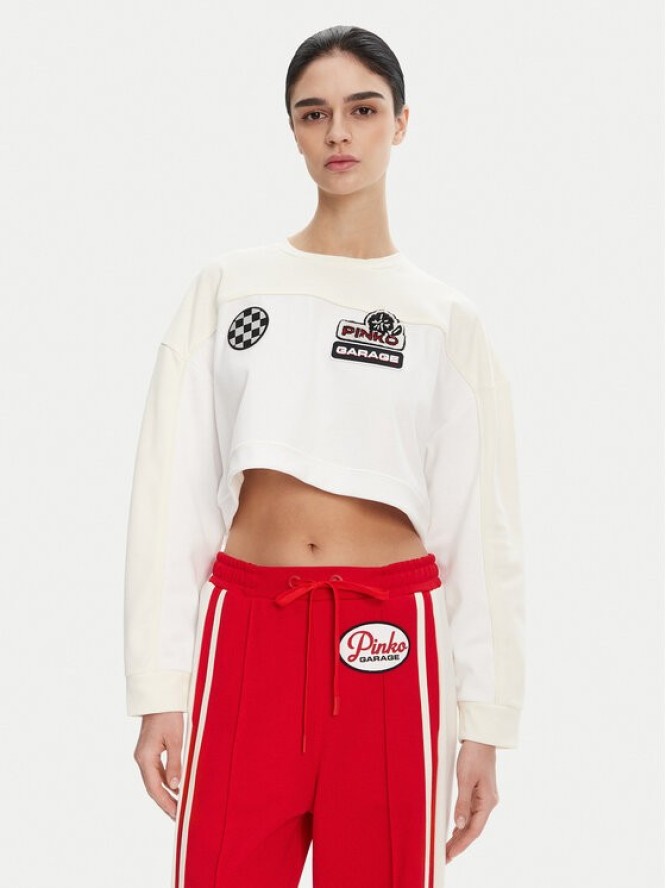 PINKO Bluza 105265 Biały Relaxed Fit