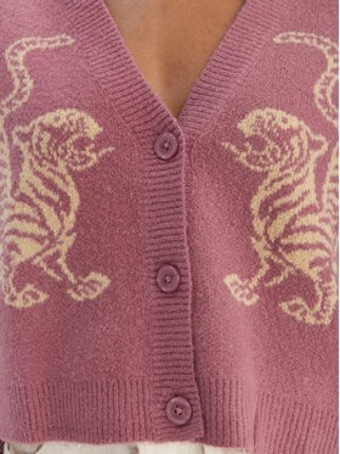 RVCA Kardigan EVJSW03002 Fioletowy Relaxed Fit