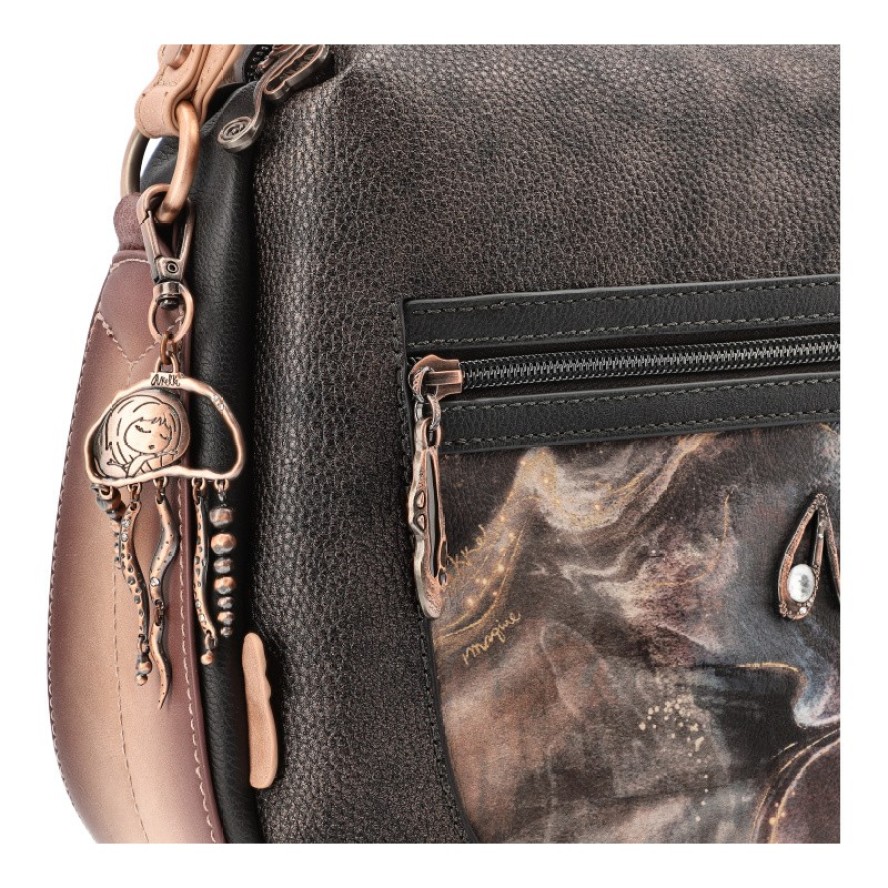 Brązowa Torebka Anekke Modna Listonoszka Damska