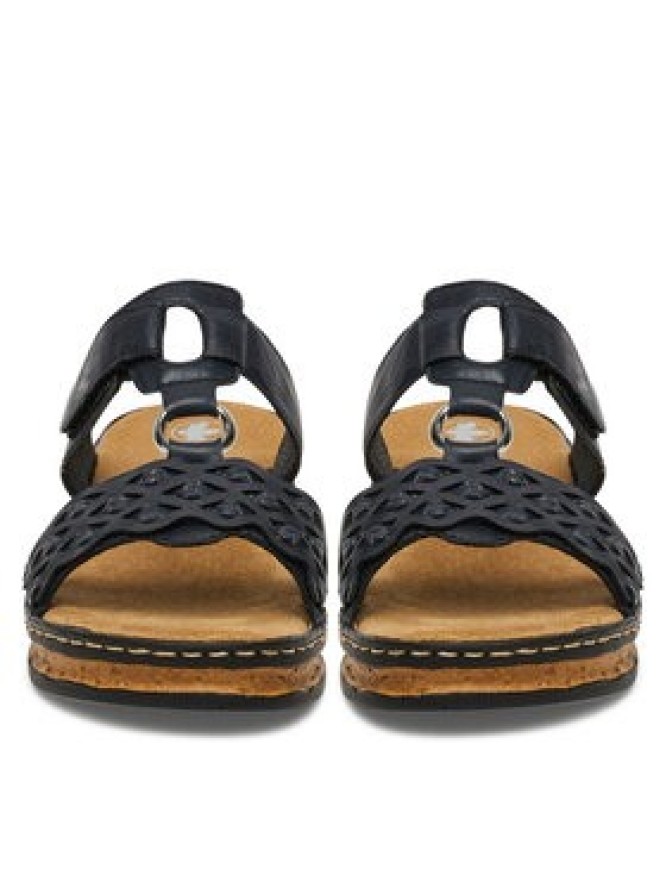 Rieker Klapki 629K9-14 Granatowy