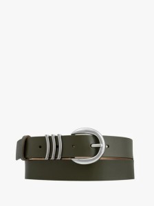 Zielony pasek ze skóry licowej