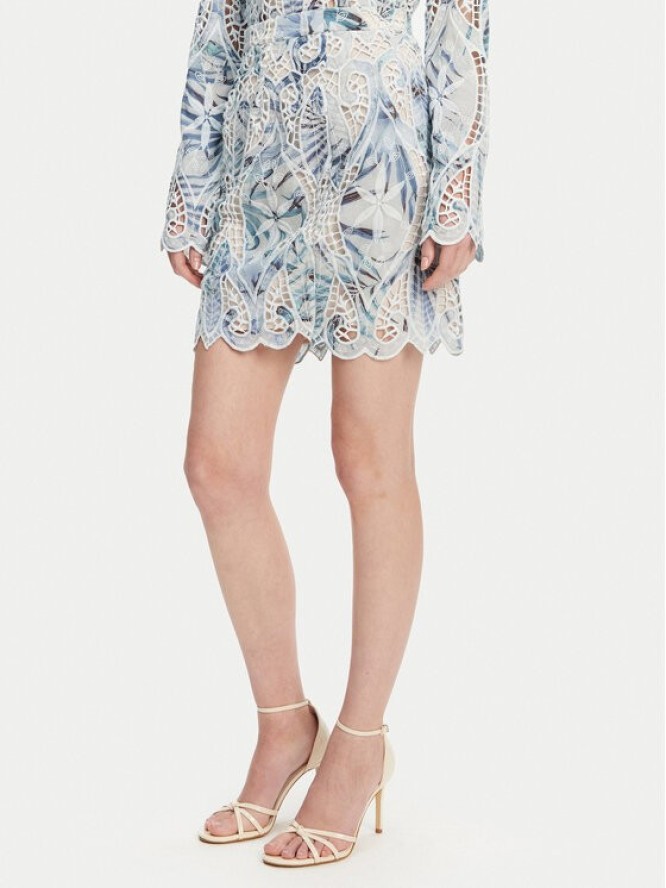 Guess Spódnica mini W5GD1T WHAD2 Niebieski Regular Fit