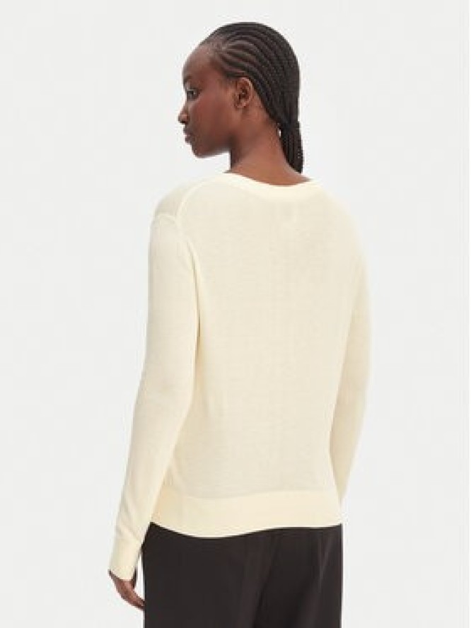 Calvin Klein Sweter LV044F324G Écru Regular Fit