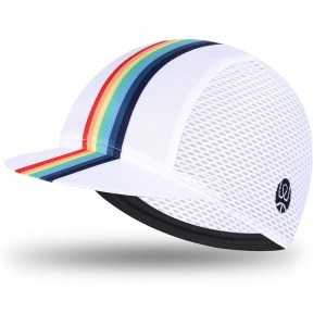 Czapka letnia przeciwsłoneczna WEST BIKING YP0201298 dwustronna - Tęcza/Biała