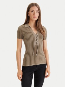 Guess Sweter W6GR09 Z0590 Zielony Regular Fit