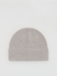 Wełniana czapka z dodatkiem kaszmiru - jasnoszary