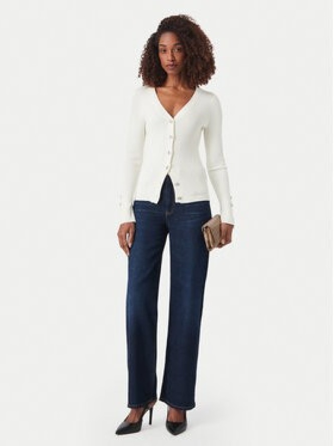 Guess Kardigan W6YR11 Z0950 Kremowy Slim Fit