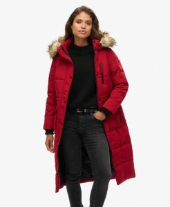 Długi płaszcz z futerka sztucznego Everest od SUPERDRY