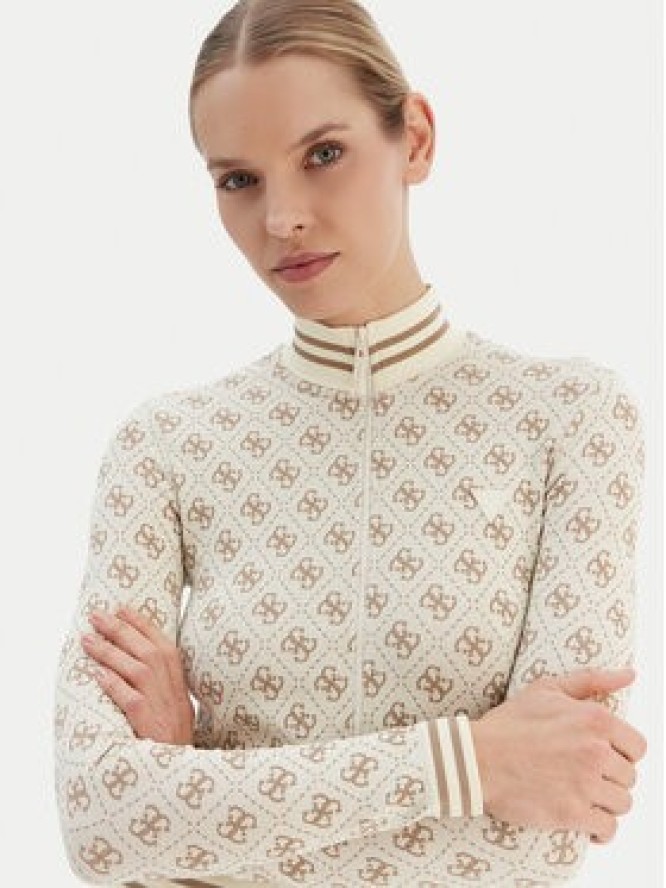 Guess Bluza V5BP08 K2000 Beżowy Slim Fit