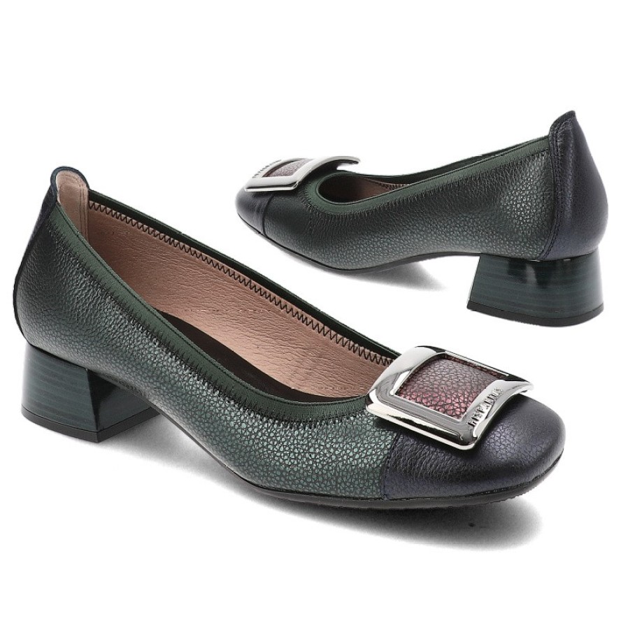 Zielone Półbuty Hispanitas Eleganckie Obuwie Damskie