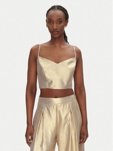 ACCESS FASHION Top 53-2021-922 Złoty Slim Fit