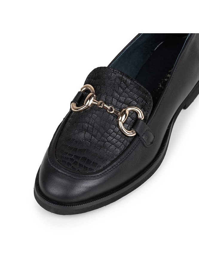 Anna Morellini Skórzane mokasyny "Jolessa" w kolorze czarnym rozmiar: 40