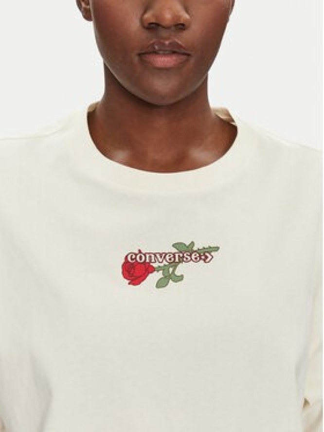 Converse T-Shirt Thorned 10028306-A01 Écru Oversize