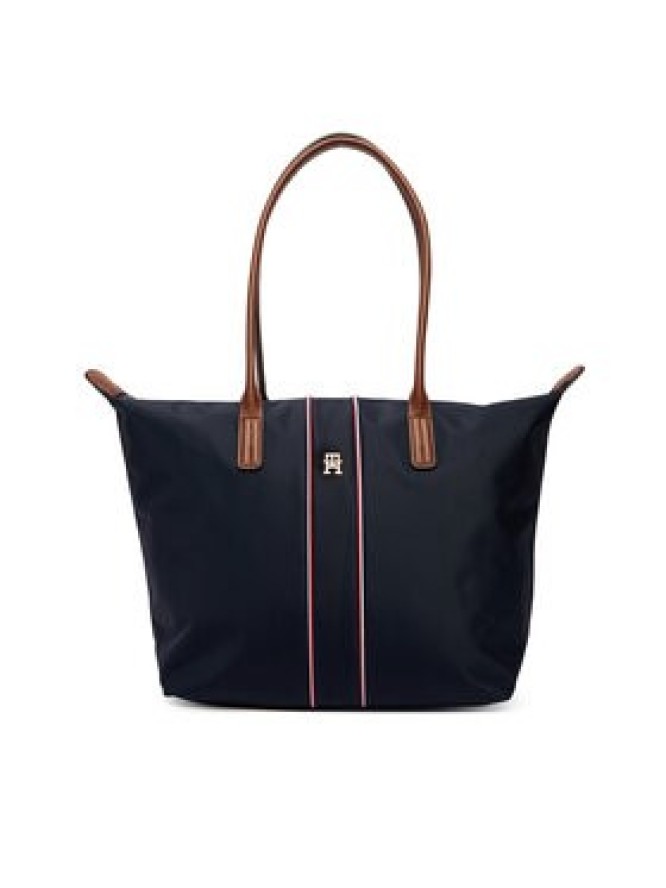 Tommy Hilfiger Torebka Popette Tote Corp AW0AW17706 Granatowy