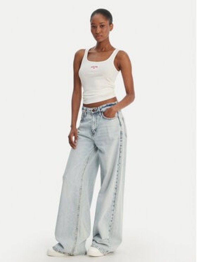 Guess Jeans Top W6GPZ2 KA0H1 Biały Slim Fit