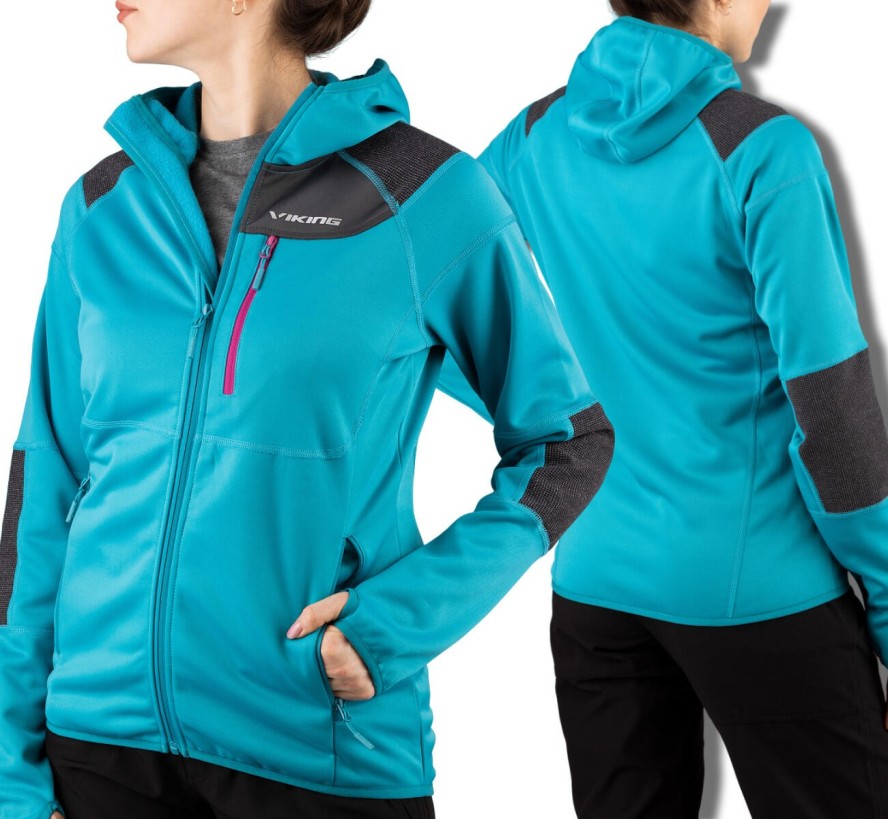 Bluza turystyczna damska Viking Yosemite Lady trekkingowa rozpinana z kapturem
