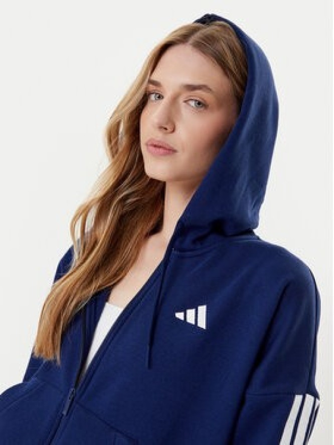 adidas Bluza Essentials 3-Stripes JY3083 Niebieski Regular Fit