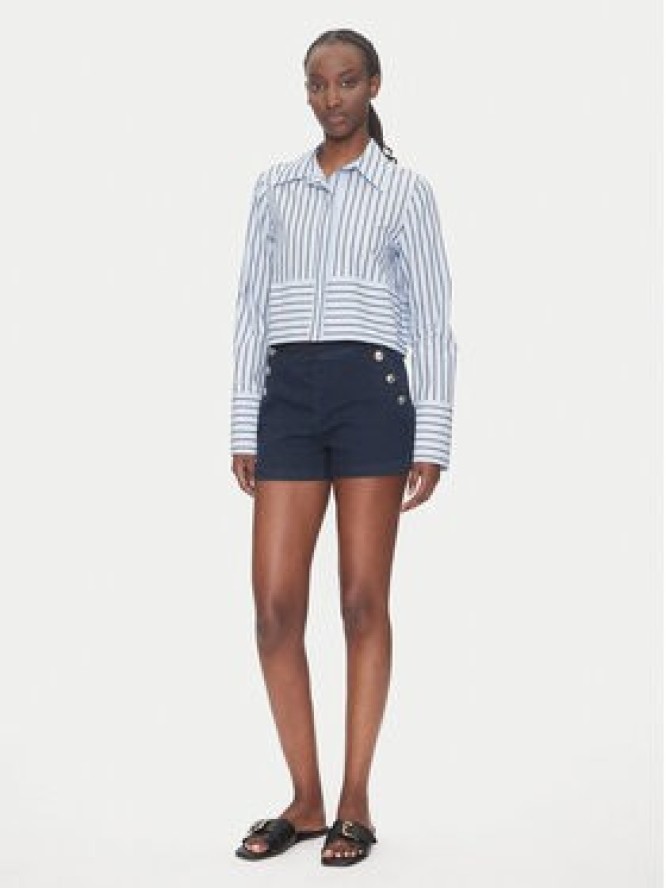 Morgan Szorty jeansowe 241-SHIVAL Granatowy Slim Fit