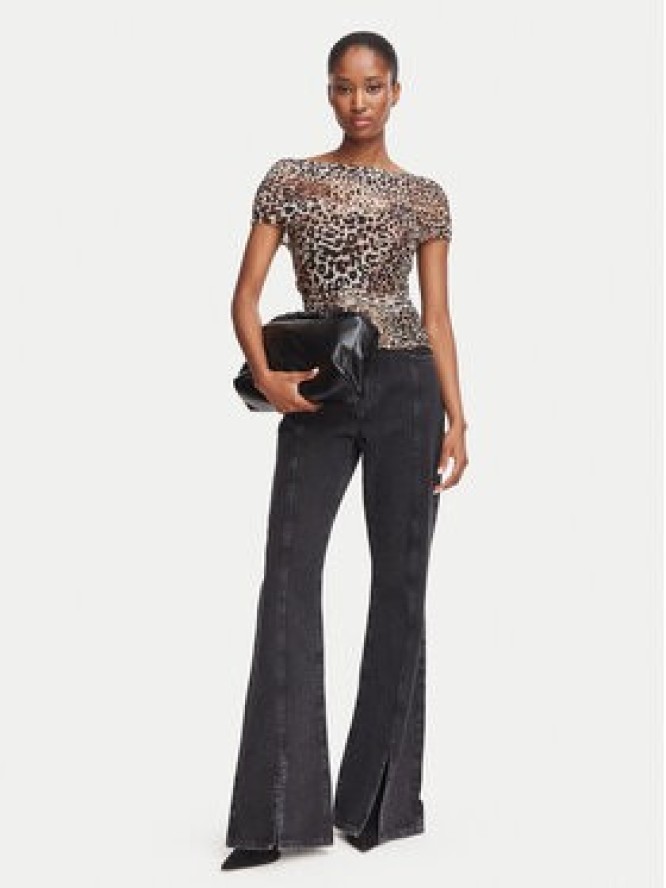 Guess Bluzka W6BP45 K6608 Brązowy Regular Fit