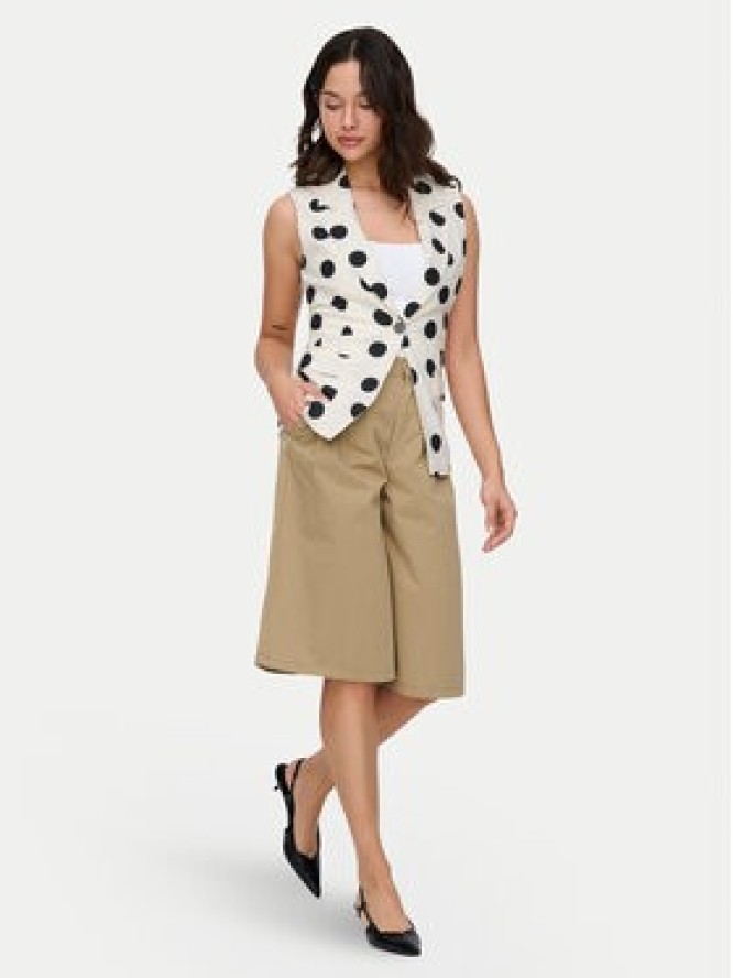 ONLY Kamizelka Viesta 15375017 Kremowy Slim Fit