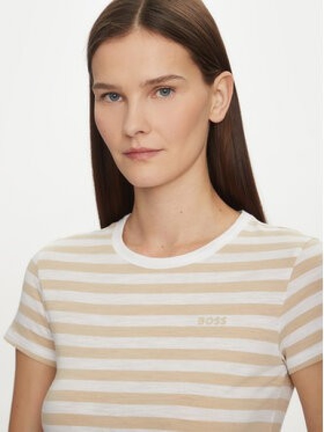 BOSS T-Shirt Esla 50504192 Beżowy Regular Fit