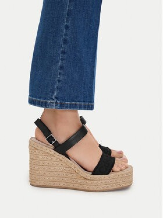 Calvin Klein Espadryle Wedge Espad 70 Webbing Lth HW0HW02901 Czarny