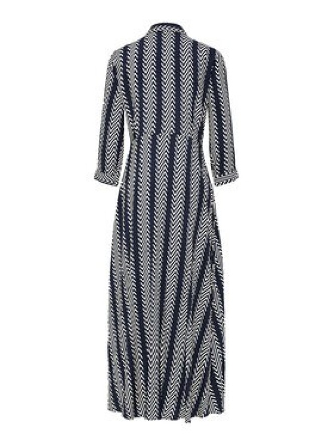 YAS Sukienka koszulowa Savanna 26022663 Granatowy Loose Fit