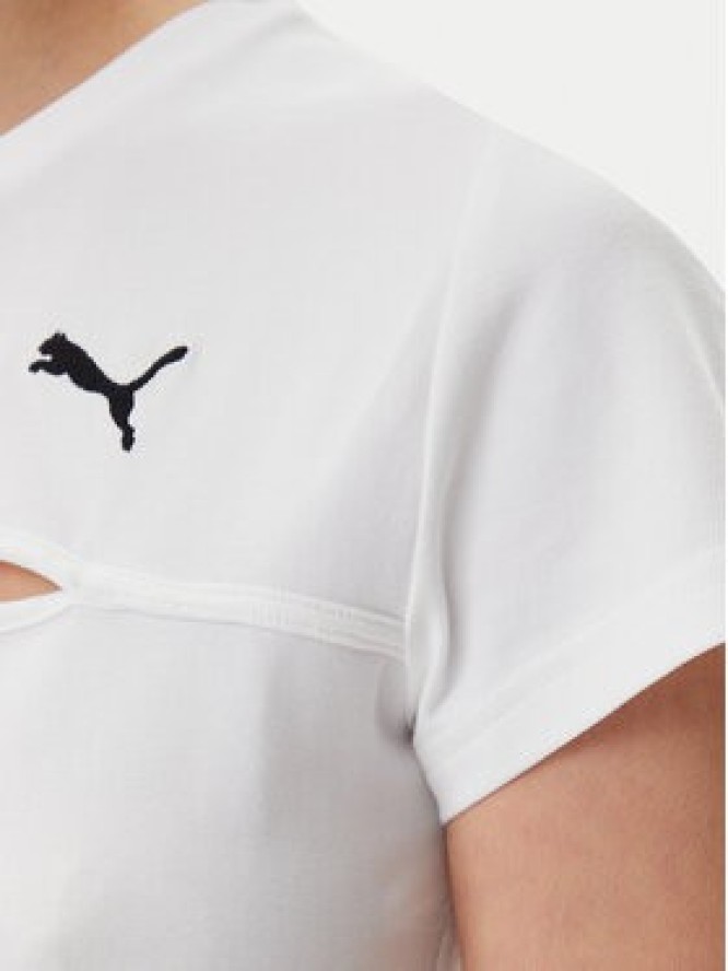 Puma T-Shirt Ess Cut-Out 631164 Biały Slim Fit