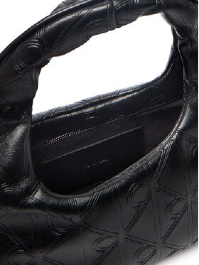 Calvin Klein Torebka Emblem Aop Puffer Bag With Strap LV04F3200G Czarny