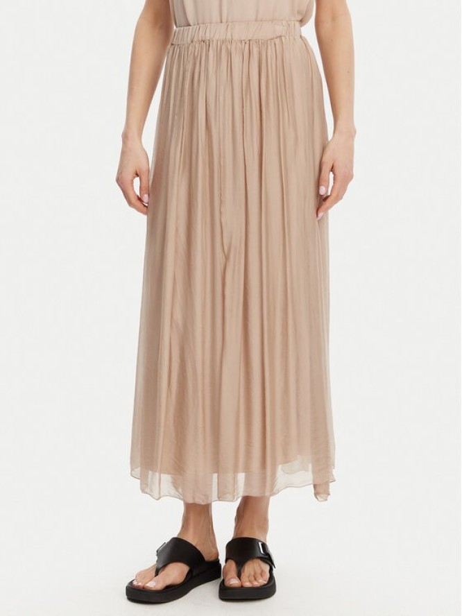 ViCOLO Spódnica midi TD0022 Beżowy Regular Fit