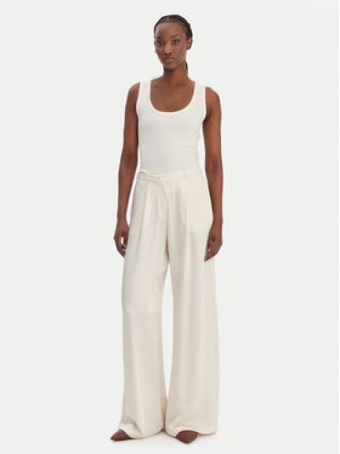 Marella Spodnie palazzo Formato 2613131035 Écru Wide Leg