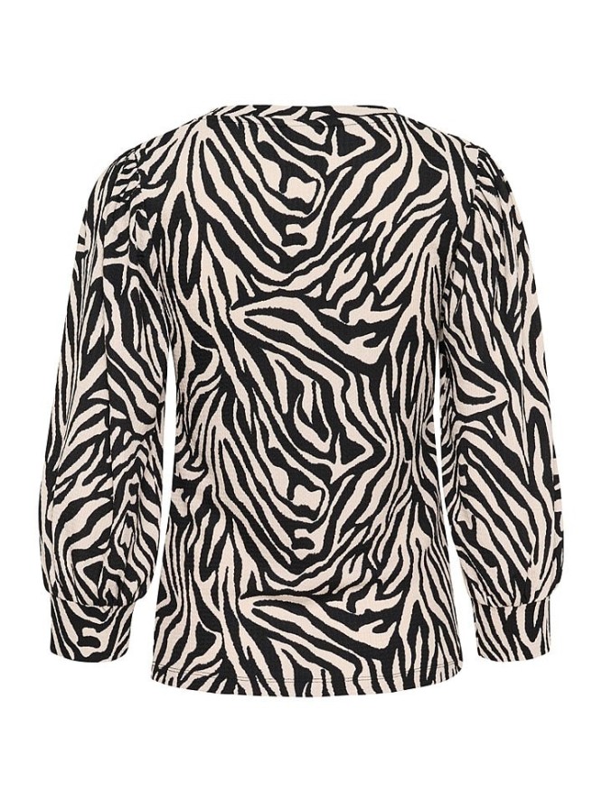 Kaffe Koszulka "Lvanna" w kolorze kremowo-czarnym rozmiar: XS