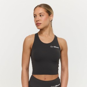 Top damski fitness slim z okrągłym dekoltem BEAT