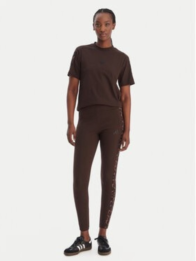 adidas T-Shirt Seasonal Essentials Leopard Print KE8830 Brązowy Regular Fit