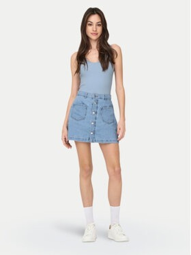 JDY Top Nanna 15180497 Błękitny Slim Fit