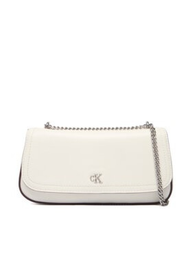 Calvin Klein Torebka Ck Convertible Chain Small Bag LV04F3172G Biały